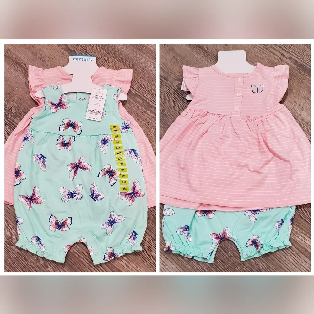 Carter's Butterfly Dress & One Piece Set